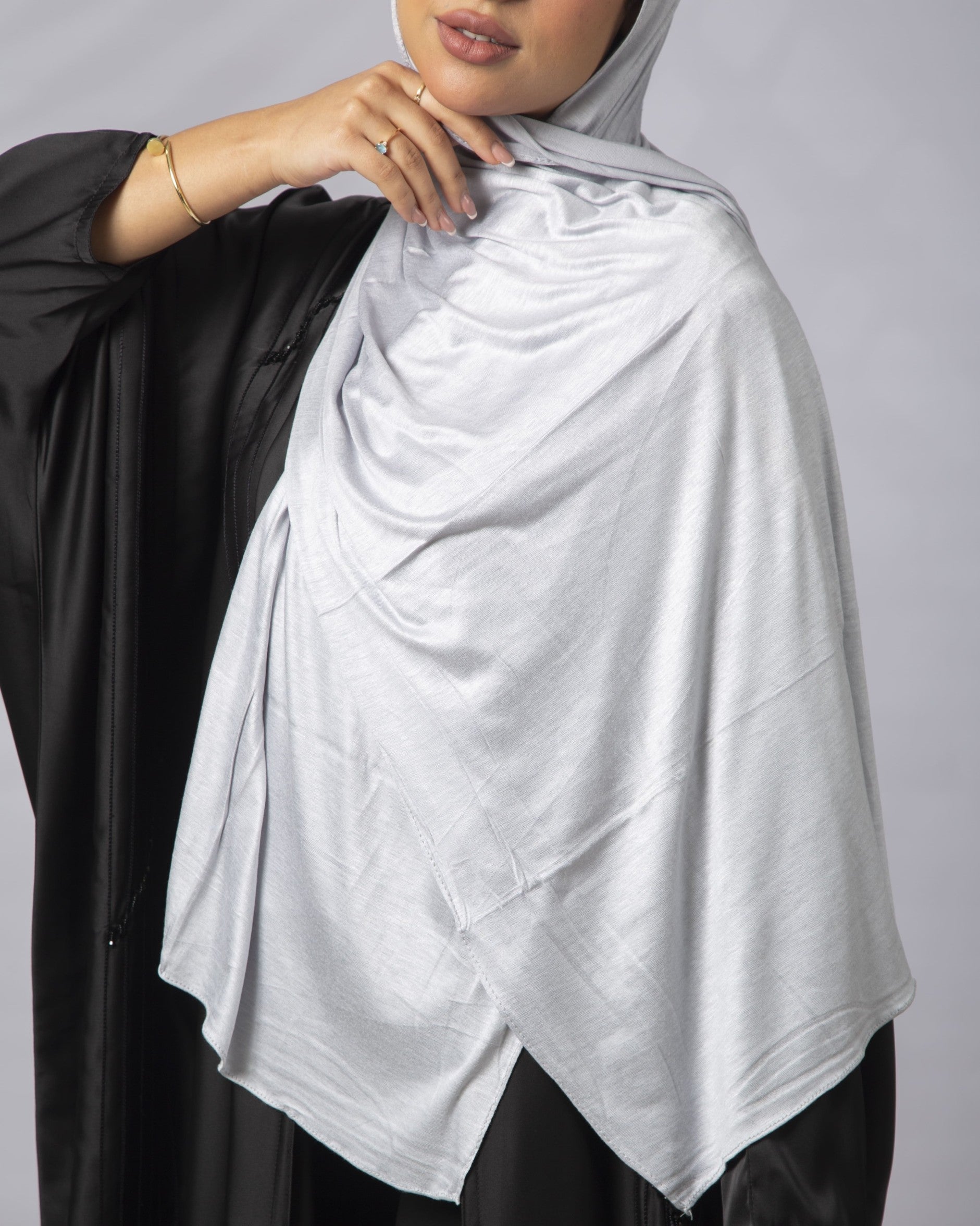 Plain Cotton Double Stretch Kuawiti Hijab